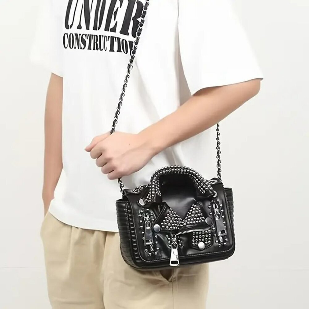 Gothic Punk Rivet Crossbody Bag NWT​